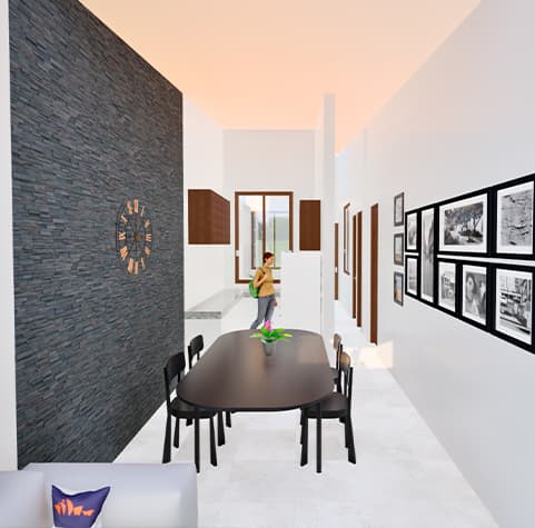 Vista interior de una vivienda